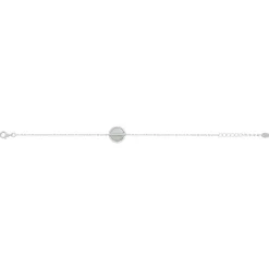 Bracelet argent 925 nacres et zirconias 19cm