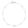 Bracelet argent 925 perles de Chine et zirconias 19cm