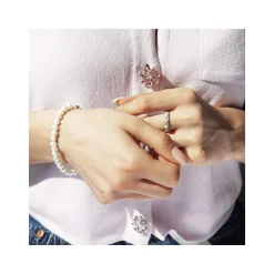 Bracelet argent perles de culture de Chine 20 cm