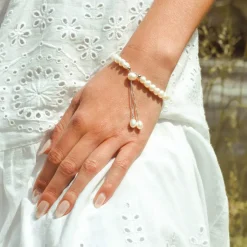 Bracelet argent perles de culture de Chine 20 cm