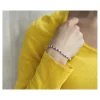 Bracelet argent 925 pierres imitation noires et zirconias 18 cm