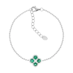 Bracelet argent 925 pierres synthétiques et zirconias 19cm