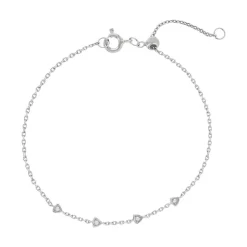 Bracelet argent 925 rhodié zirconias 19 cm