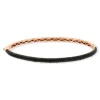 Bracelet argent 925 rose et ruthénium noir zirconias noirs