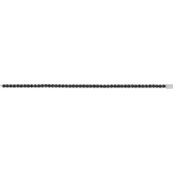 Bracelet argent 925 spinelles noires rondes 21cm