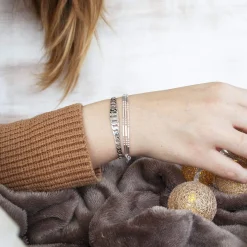 Bracelet argent 925 triple rang 19 cm