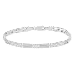 Bracelet argent 925 triple rang 19 cm