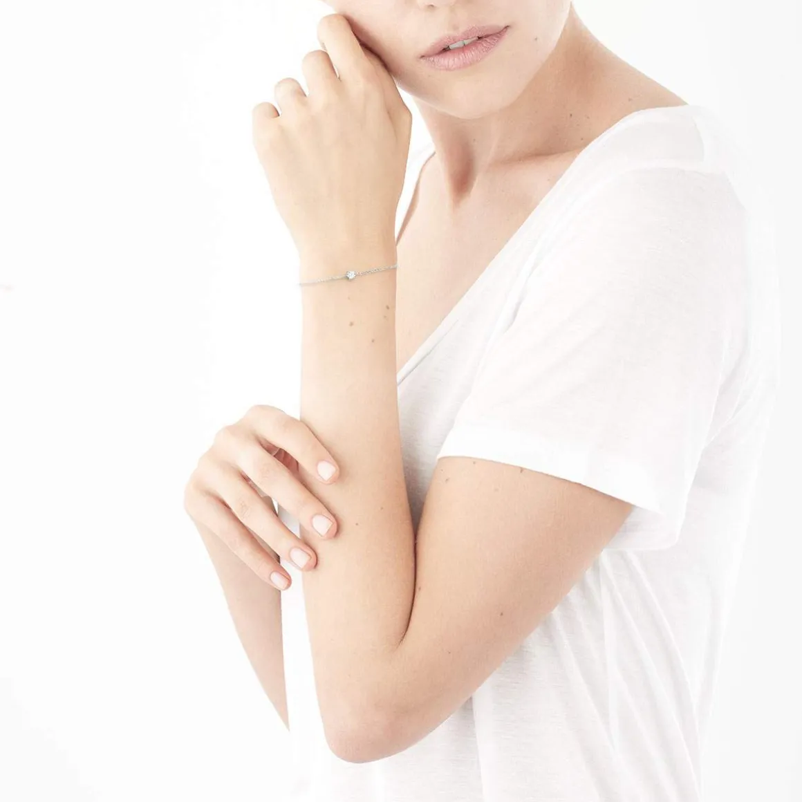 Bracelet argent 925 zirconia 18 cm