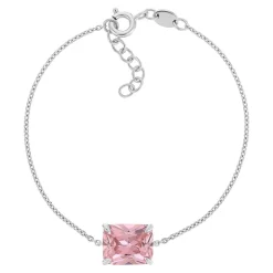 Bracelet argent 925 zirconia rose
