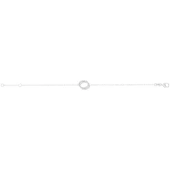Bracelet argent 925 zirconias 18 cm motif anneaux