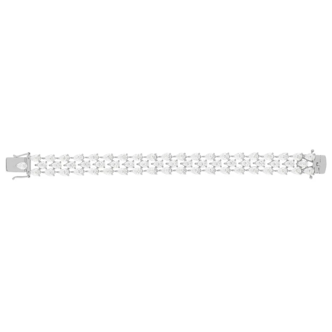 Bracelet argent 925 zirconias 16.5 cm