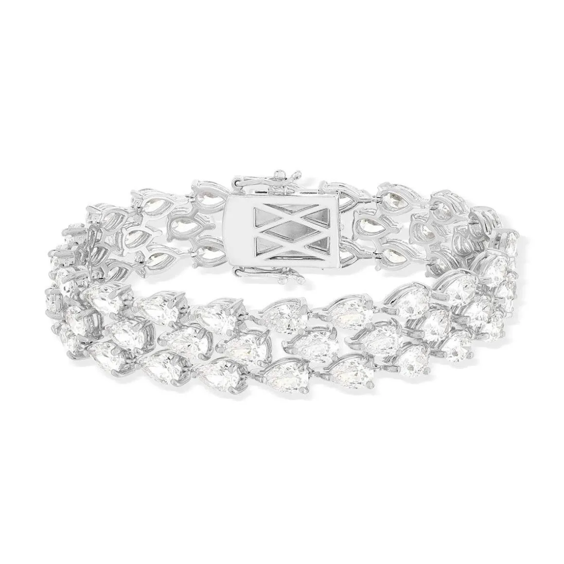 Bracelet argent 925 zirconias 16.5 cm