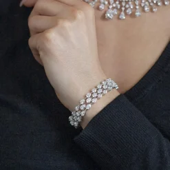 Bracelet argent 925 zirconias 16.5 cm