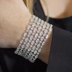 Bracelet argent 925 zirconias 17 cm