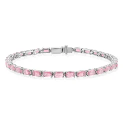 Bracelet argent 925 zirconias roses