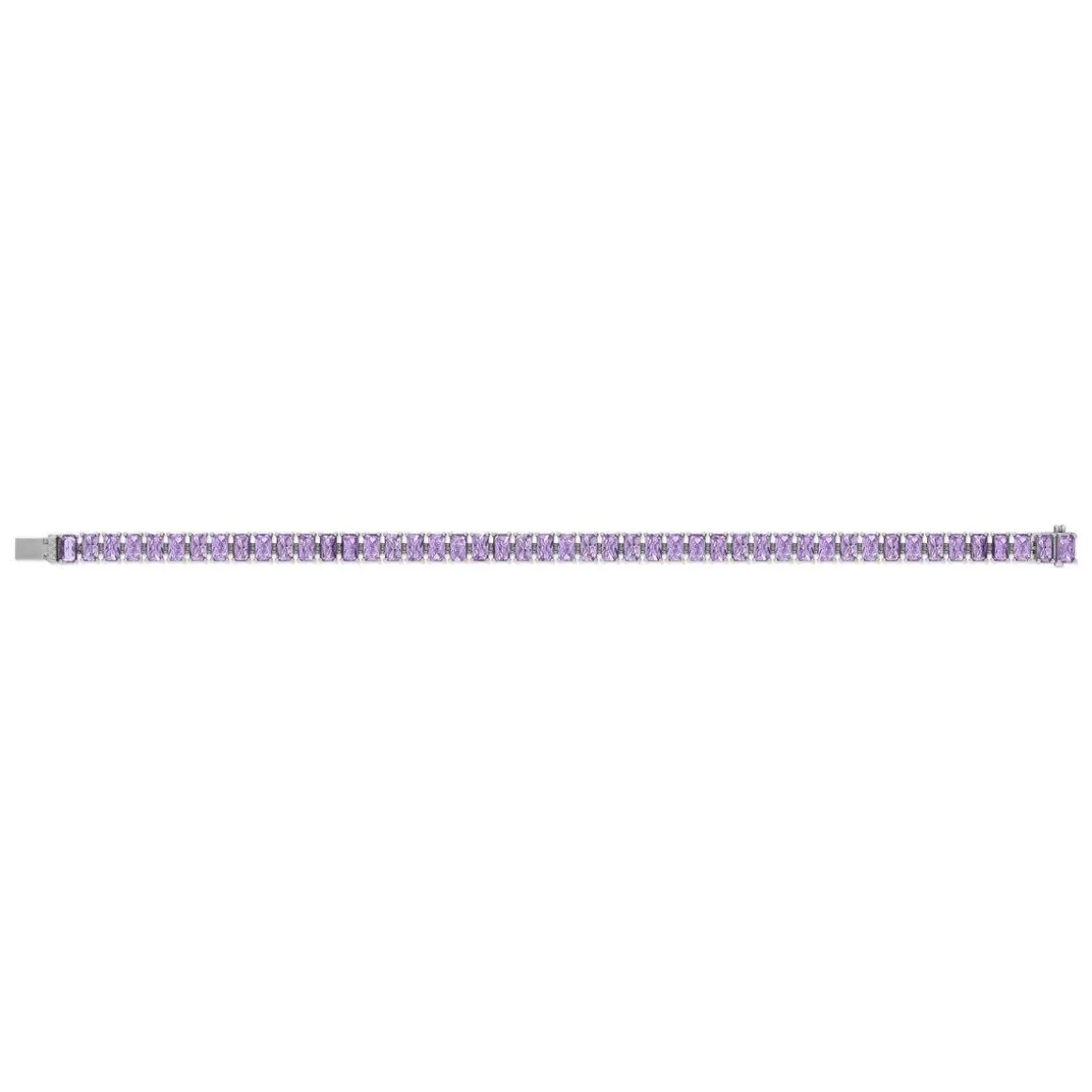 Bracelet argent 925 zirconias violets 18 cm