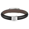 Bracelet BOSS KODE cuir noir