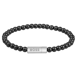 Bracelet BOSS SPHERE BEADS acier noir
