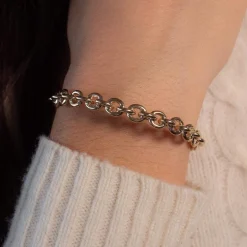 Bracelet demi-jonc plaqué or jaune