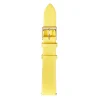 Bracelet de montre cuir jaune 18 mm