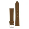 Bracelet de montre cuir marron piqué