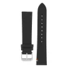 Bracelet de montre cuir noir piqué