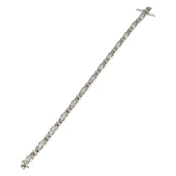 Bracelet d'occasion or 750 blanc diamants