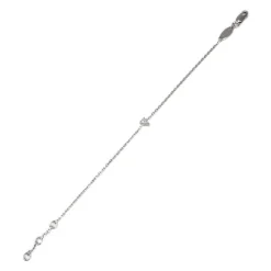 Bracelet d'occasion or 750 blanc maille forçat diamant