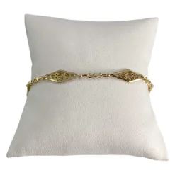 Bracelet d'occasion or 750 jaune maille fantaisie