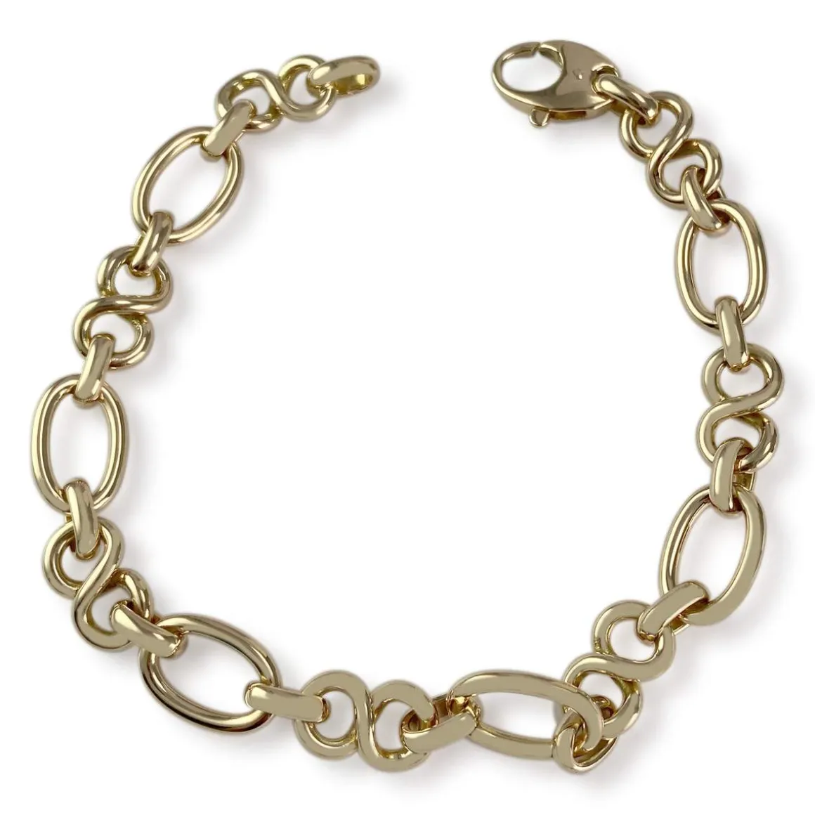 Bracelet d'occasion or 750 jaune maille fantaisie