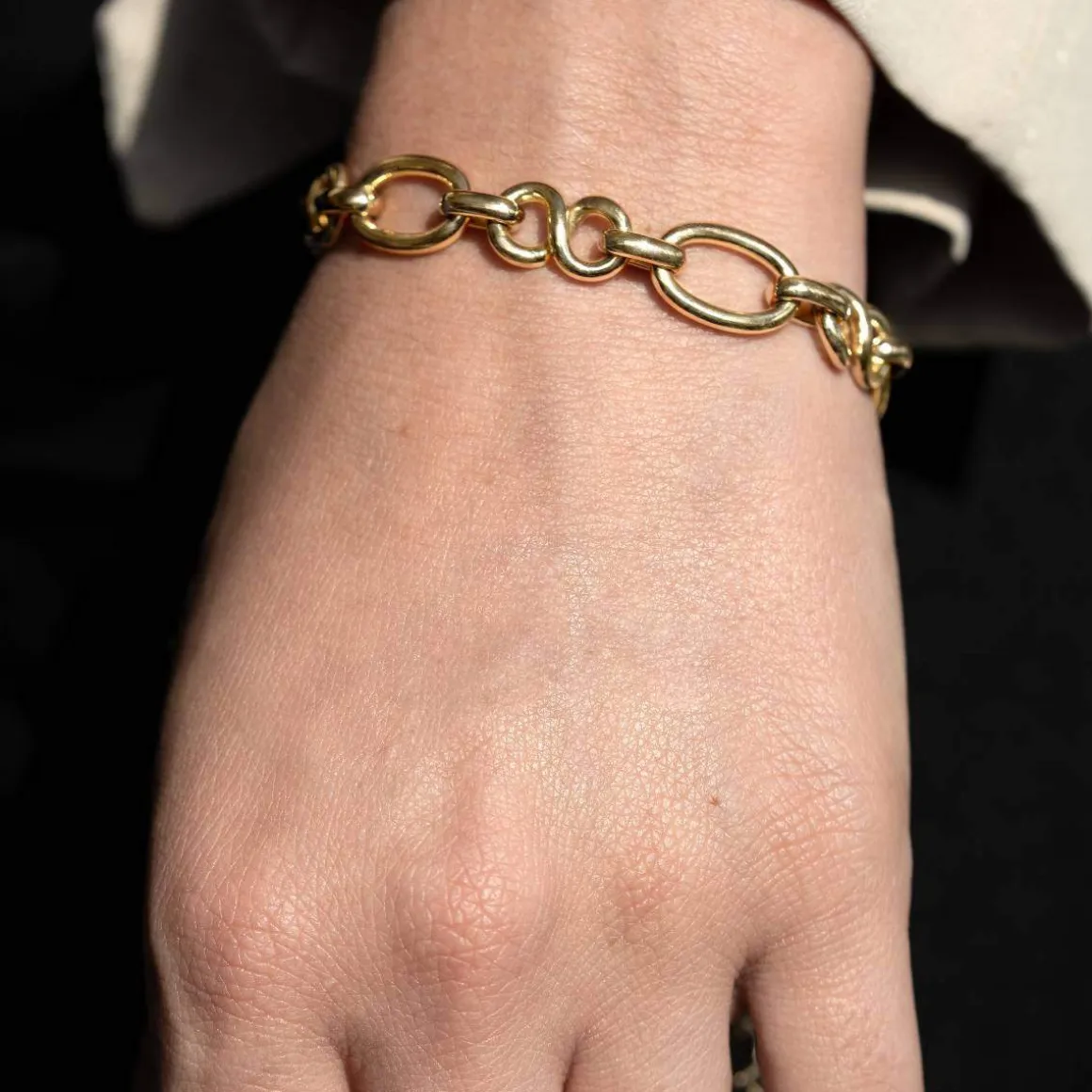 Bracelet d'occasion or 750 jaune maille fantaisie