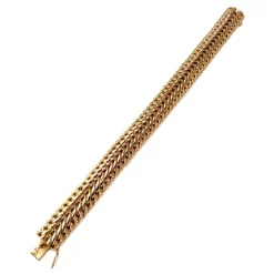Bracelet d'occasion or 750 jaune maille américaine 22 cm
