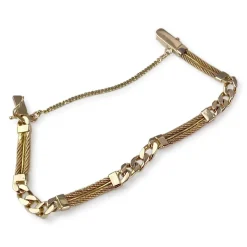 Bracelet d'occasion or 750 jaune maille fantaisie
