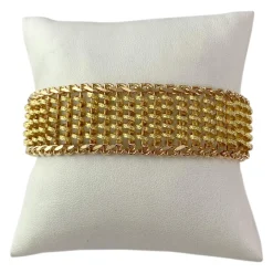 Bracelet d'occasion or 750 jaune maille fantaisie