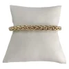 Bracelet d'occasion or 750 jaune maille palmier