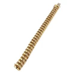 Bracelet d'occasion or 750 jaune maille américaine 20 cm