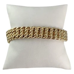 Bracelet d'occasion or 750 jaune maille américaine 19 cm