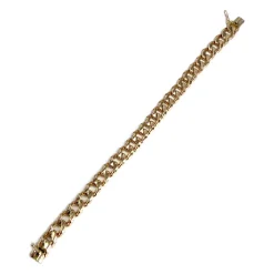 Bracelet d'occasion or 750 jaune maille gourmette