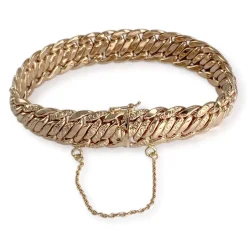 Bracelet d'occasion or 750 jaune maille américaine 18 cm