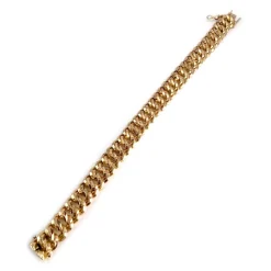 Bracelet d'occasion or 750 jaune maille américaine 18cm