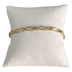 Bracelet d'occasion or 750 jaune maille cheval et alternée