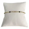 Bracelet d'occasion or 750 jaune maille fantaisie saphir