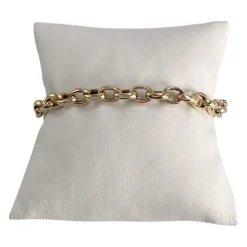 Bracelet d'occasion or 375 jaune maille jaseron