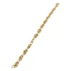 Bracelet d'occasion or 750 jaune maille grain de cafe