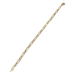 Bracelet d'occasion or 750 jaune maille cheval et alternée