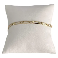 Bracelet d'occasion or 750 jaune maille cheval et alternée