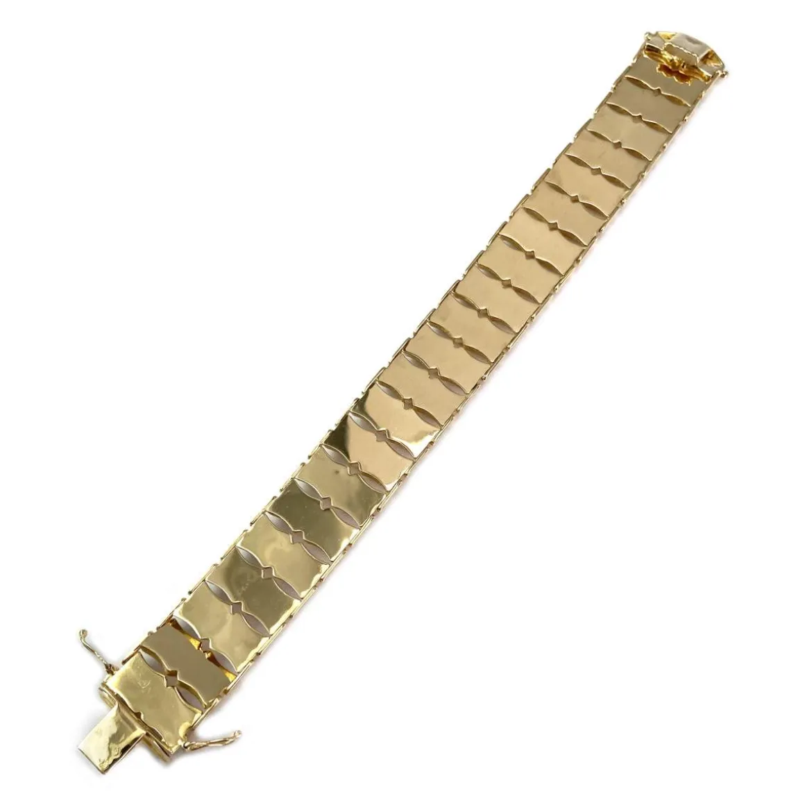 Bracelet d'occasion or 750 jaune maille fantaisie