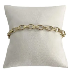 Bracelet d'occasion or 585 jaune maille fantaisie
