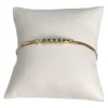 Bracelet d'occasion or 750 jaune maille anglaise émeraudes diamants