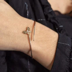 Bracelet d'occasion or 750 rose diamants